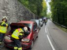 Aufräumarbeiten nach Auffahrunfall in Sandhäuslberg